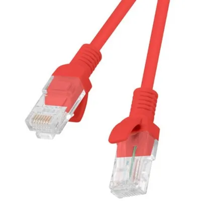 Lanberg Netzwerkkabel RJ45 UTP Cat.5e 1m Rot