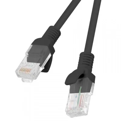 Lanberg Netzwerkkabel RJ45 UTP Cat.6 1m Schwarz