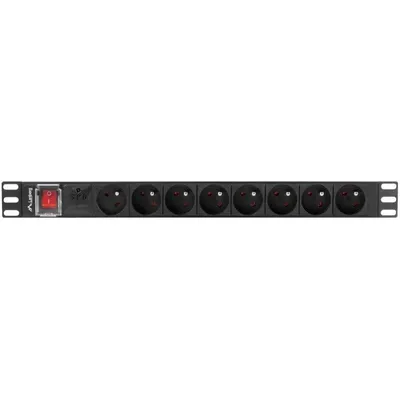 Steckdosenleiste Lanberg PDU-08E-0200-BK 8 Steckplätze mit Schalter und Überspannungsschutz