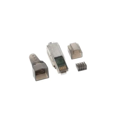 Stecker Lanberg PLSA-6000TL RJ-45 Silber Gerade Cat6a F/UTP