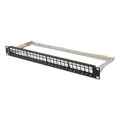 Patchpanel LANBERG 24 Ports 1U 19 Zoll Keystone Schwarz