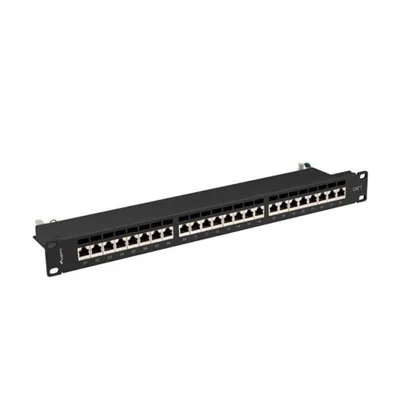 Patchpanel Lanberg PPS7-1024-B 24 Ports Cat7 F/UTP (FTP) 1U Rackmount Metall ABS Schwarz