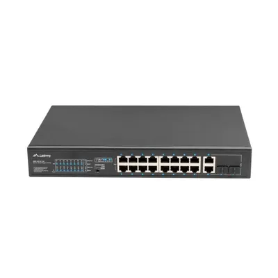 Netzwerkswitch Lanberg RSFE-16P-2C-150 unmanaged Gigabit PoE Rackmount 1U Netzwerkswitch Lanberg RSFE-16P-2C-150 unmanaged Gigabit PoE Rackmount 1U