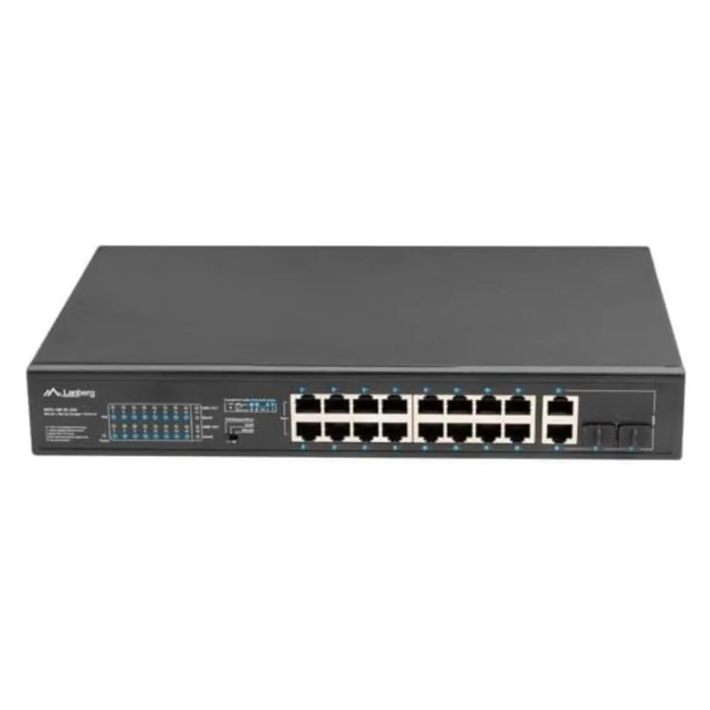 Switch Lanberg RSFE-16P-2C-250 Unmanaged Gigabit PoE Rackmount 1U Switch Lanberg RSFE-16P-2C-250 Unmanaged Gigabit PoE Rackmount 1U