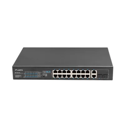 Switch Lanberg RSFE-16P-2C-250 Unmanaged Gigabit PoE Rackmount 1U Switch Lanberg RSFE-16P-2C-250 Unmanaged Gigabit PoE Rackmount 1U