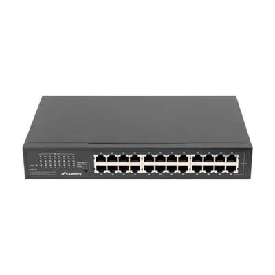 Switch Lanberg RSGE-24 Unmanaged Gigabit Ethernet 24 Ports Rackmount 1U Switch Lanberg RSGE-24 Unmanaged Gigabit Ethernet 24 Ports Rackmount 1U