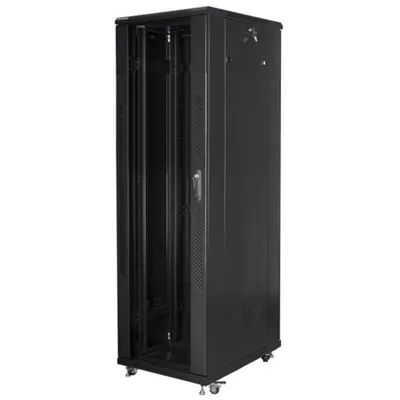 Schrank Lanberg FF01-6042-12B 42U 800kg IP20 Schwarzer freistehender Server-Schrank Schrank Lanberg FF01-6042-12B 42U 800kg IP20 Schwarzer freistehender Server-Schrank