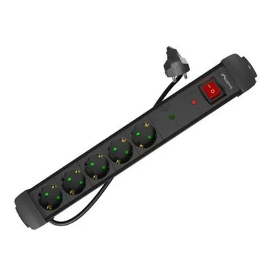 Steckdosenleiste Lanberg SP1-05F-0150-BK 5 Steckplätze mit Überspannungsschutz