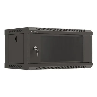 Bastidor de pared Lanberg WF03-5304-10B 4U 60 kg schwarz Rackschiene Tastaturschloss