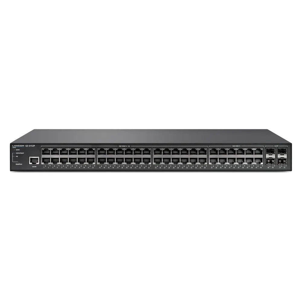 Lancom Systems LANCOM GS-3252P Managed Layer-3-Lite Access Switch 48 1G Ethernet ports of which 36 with PoE+ max