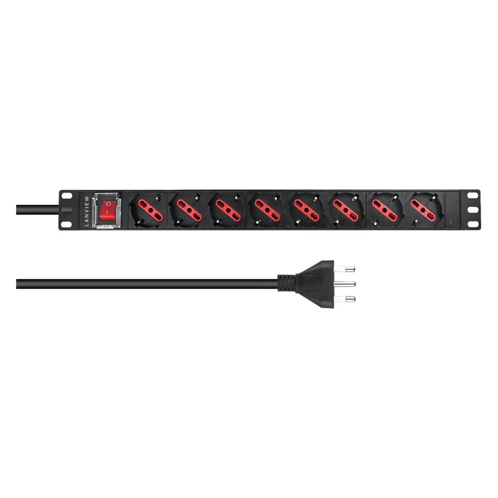 Lanview 1U 19 inch 8 port Type F/J