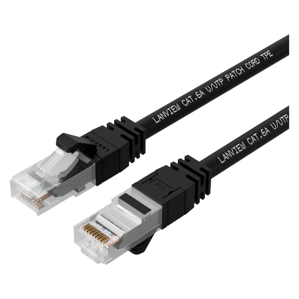Lanview CAT6A UTP 2m Black LSZH