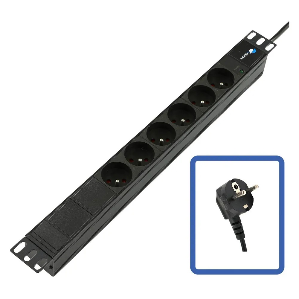 Lanview POWER STRIP 19" - 6 WAYS - 1U