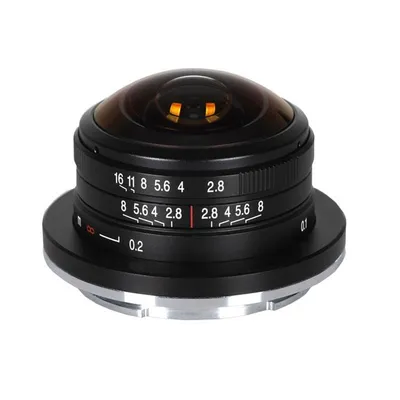 Laowa Objectif 4mm F/2.8 Zirkulares Fisheye-Objektiv, kompatibel mit Fuji X