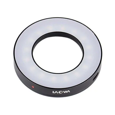 Leuchtring Laowa 492785 LED 16 LEDs 58,5 mm Schwarz Weiß USB