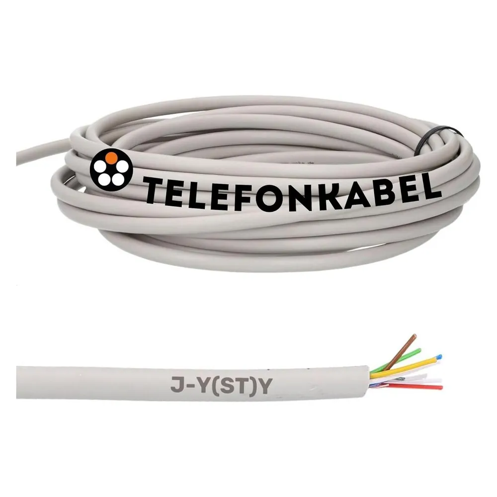 Lapp 10 Meter 1591301 Telefonkabel 2x2x0,6 mm J-Y(ST) Y Telefonleitung 2x2x0,6 geschirmt I Fernmelde
