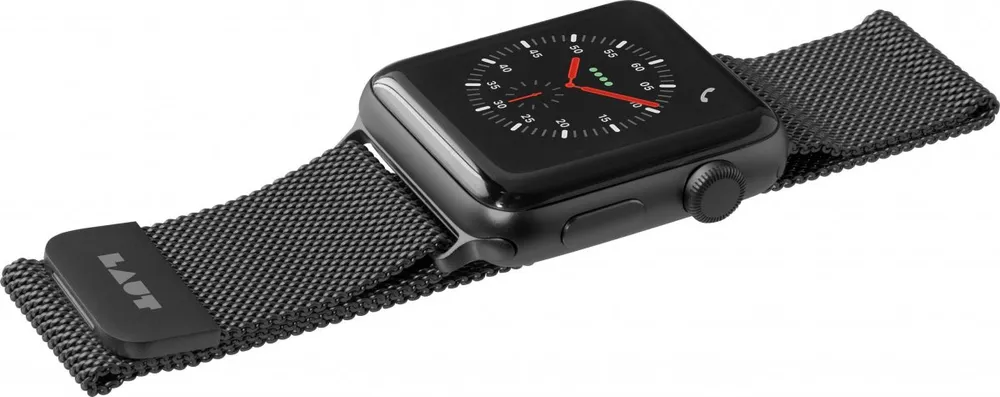 LAUT Steel Loop Watch Strap, Schwarz, 44mm, 45mm, 42mm (Series 1/2/3), 49mm, 46mm