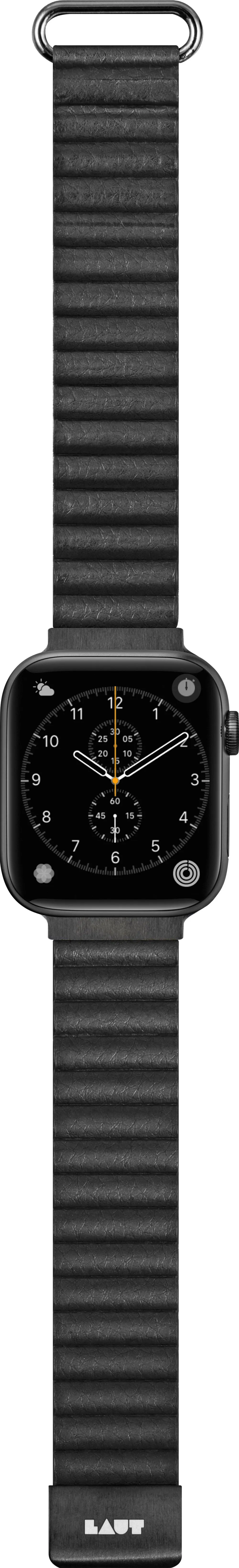LAUT Novi Luxe Loop Armband, Schwarz, 44mm, 45mm, 42mm (Series 1/2/3), 49mm, 46mm