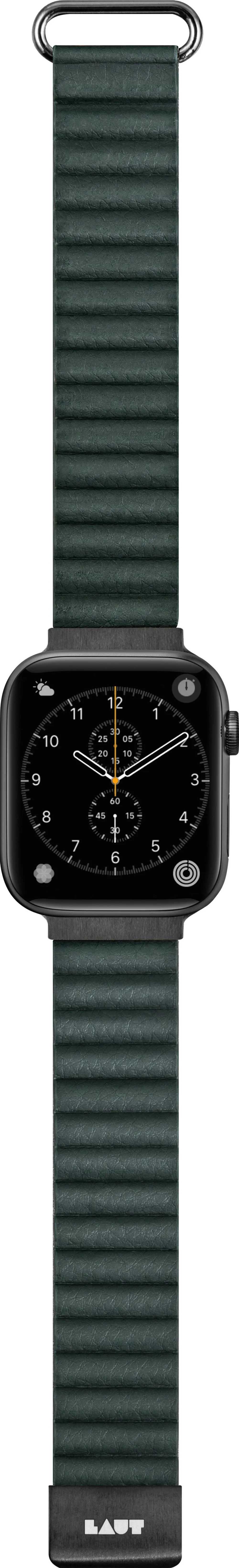 LAUT Novi Luxe Loop Armband, Grün, 44mm, 45mm, 42mm (Series 1/2/3), 49mm, 46mm