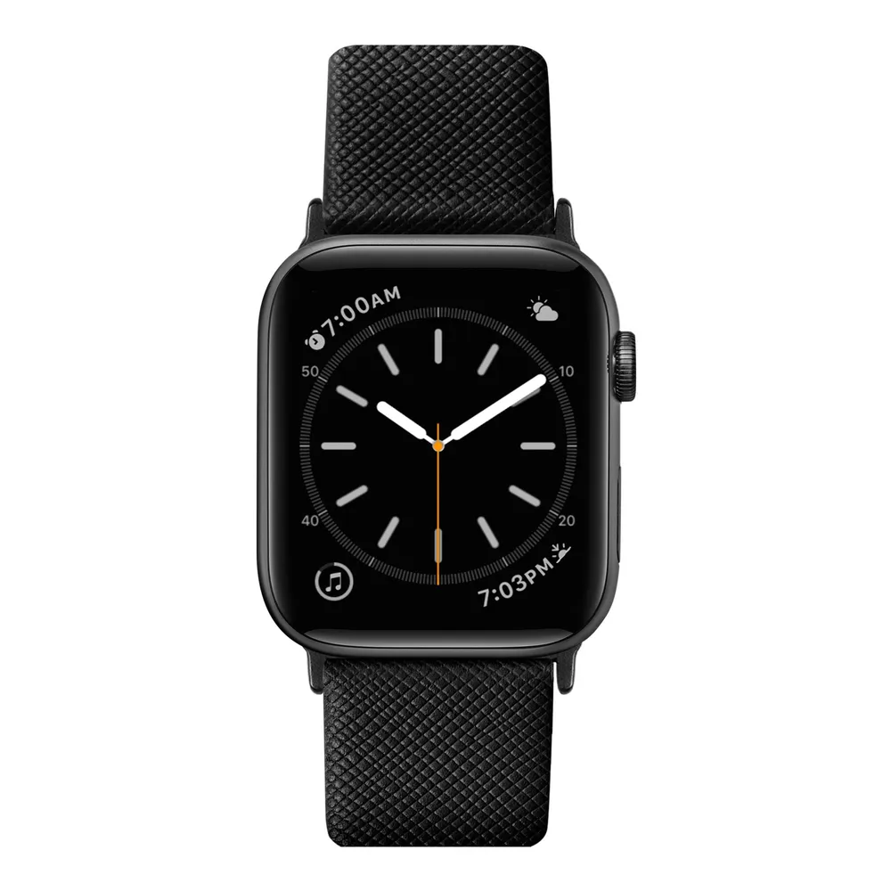 LAUT Prestige Watch Strap für Apple Watch, Schwarz, 44mm, 45mm, 42mm (Series 1/2/3), 49mm, 46mm