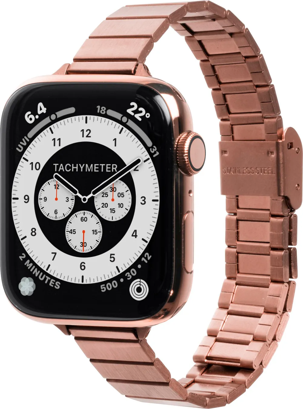 LAUT Links Petite Gliederarmband aus Edelstahl, Roségold, 40mm, 41mm, 38mm, 42mm (Series 10/11)