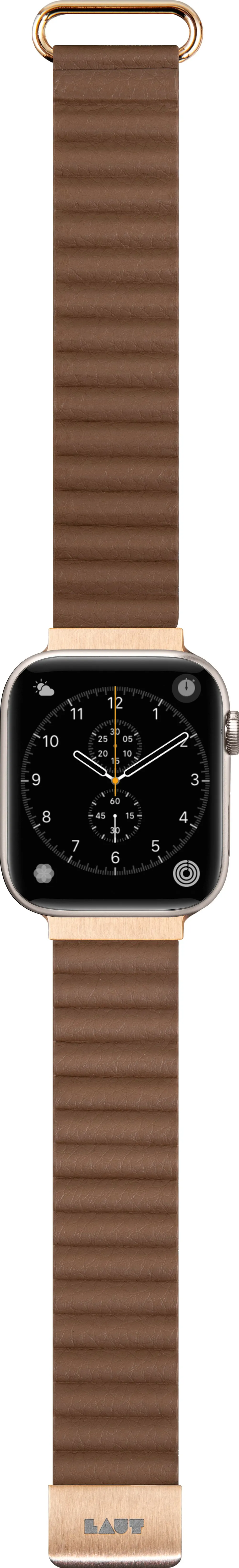 LAUT Novi Luxe Loop Armband, Braun, 40mm, 41mm, 38mm, 42mm (Series 10/11)