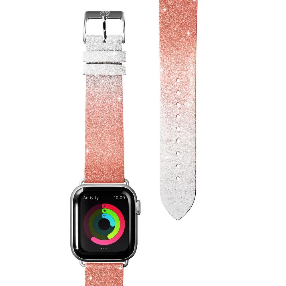 LAUT OMBRESPARKLE Leder Armband, Orange, 40mm, 41mm, 38mm, 42mm (Series 10/11)