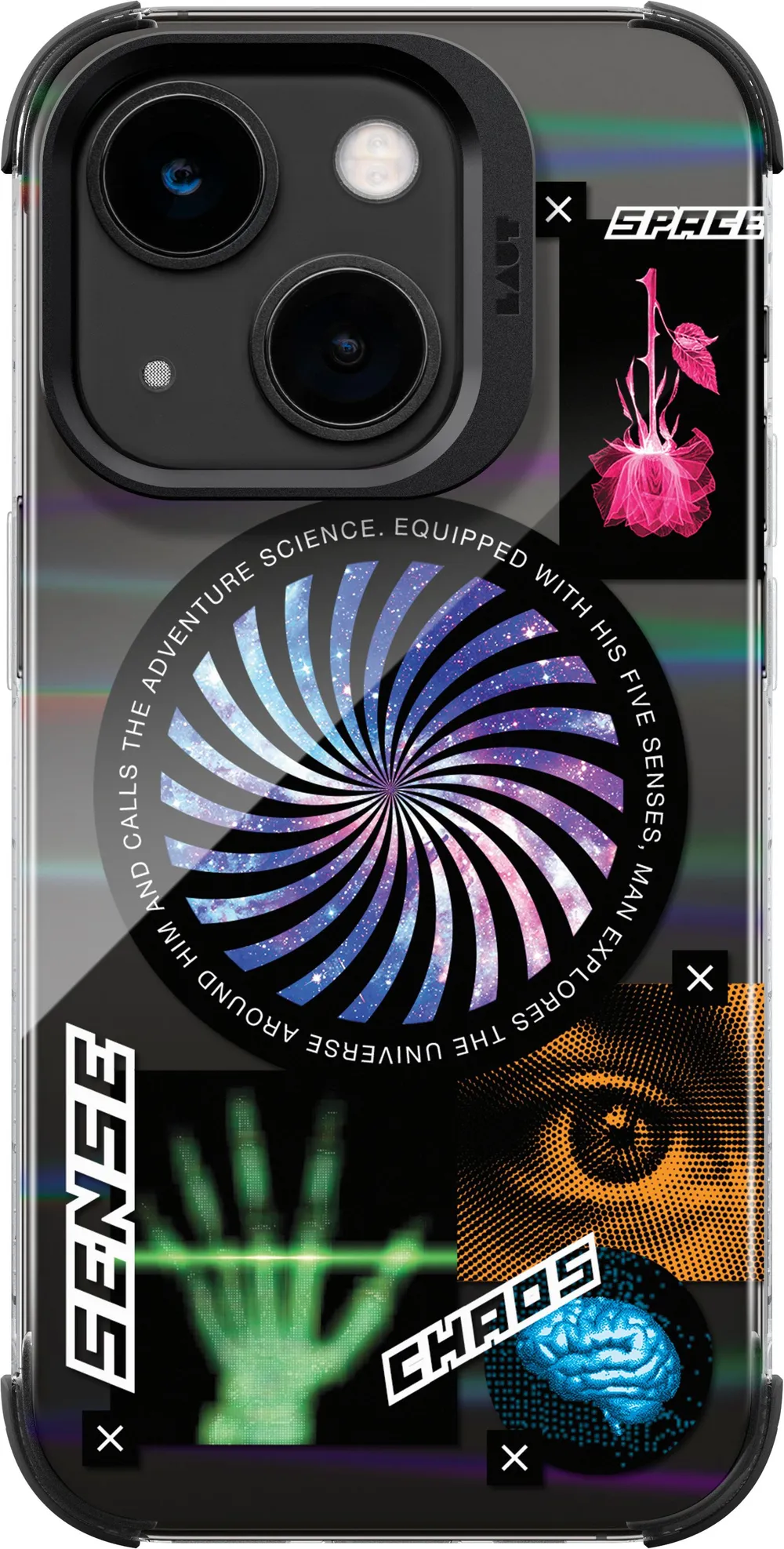 LAUT Pop Cosmic Case für iPhone 15/14/13, Transparent