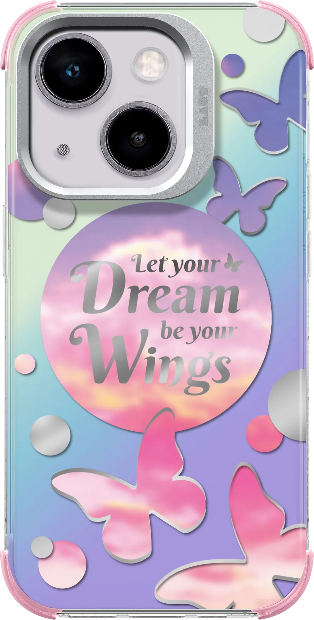 LAUT Pop Dreamy Case für iPhone 15/14/13, Transparent