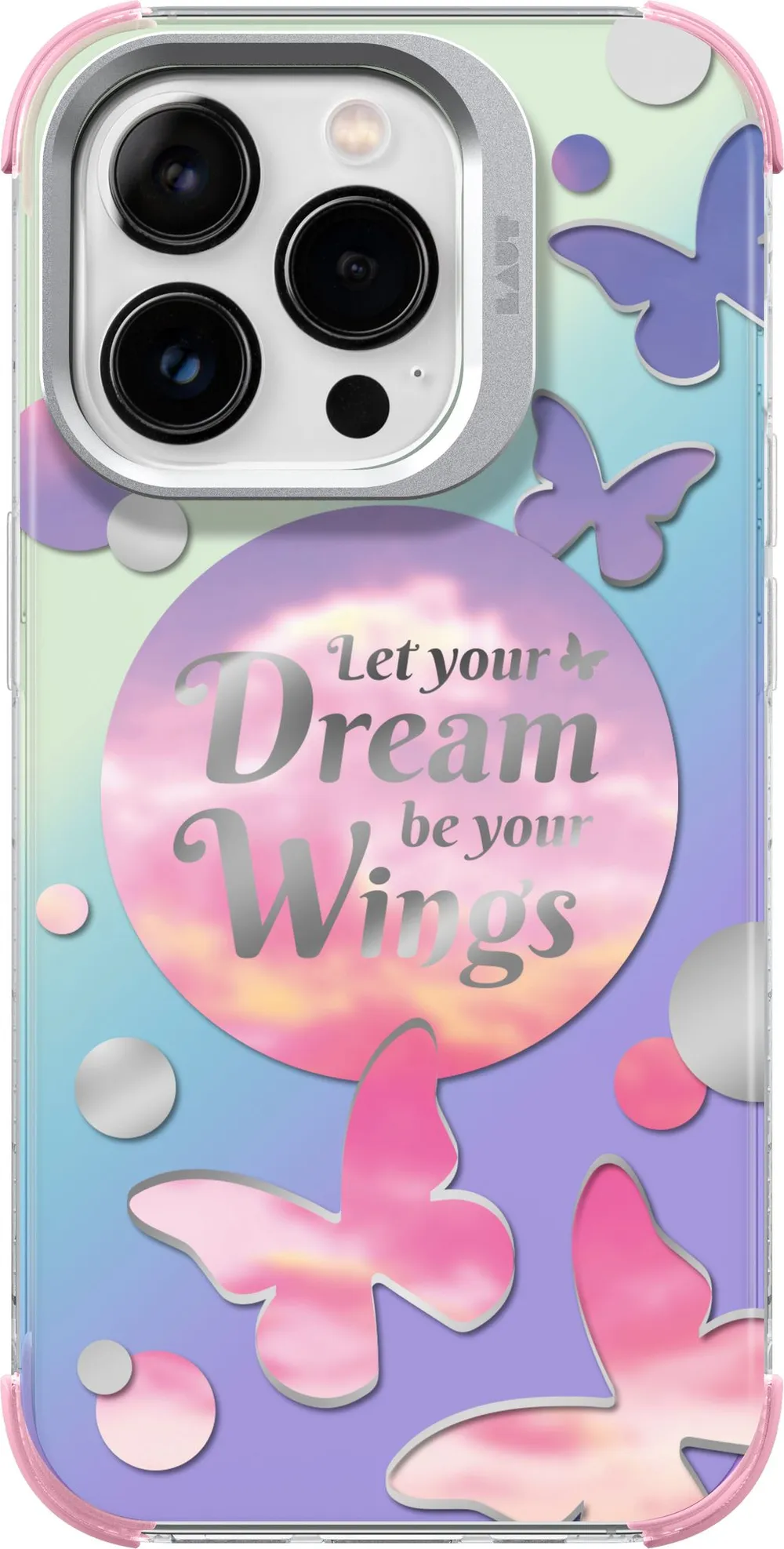LAUT Pop Dreamy Case für iPhone 15 Pro, Transparent