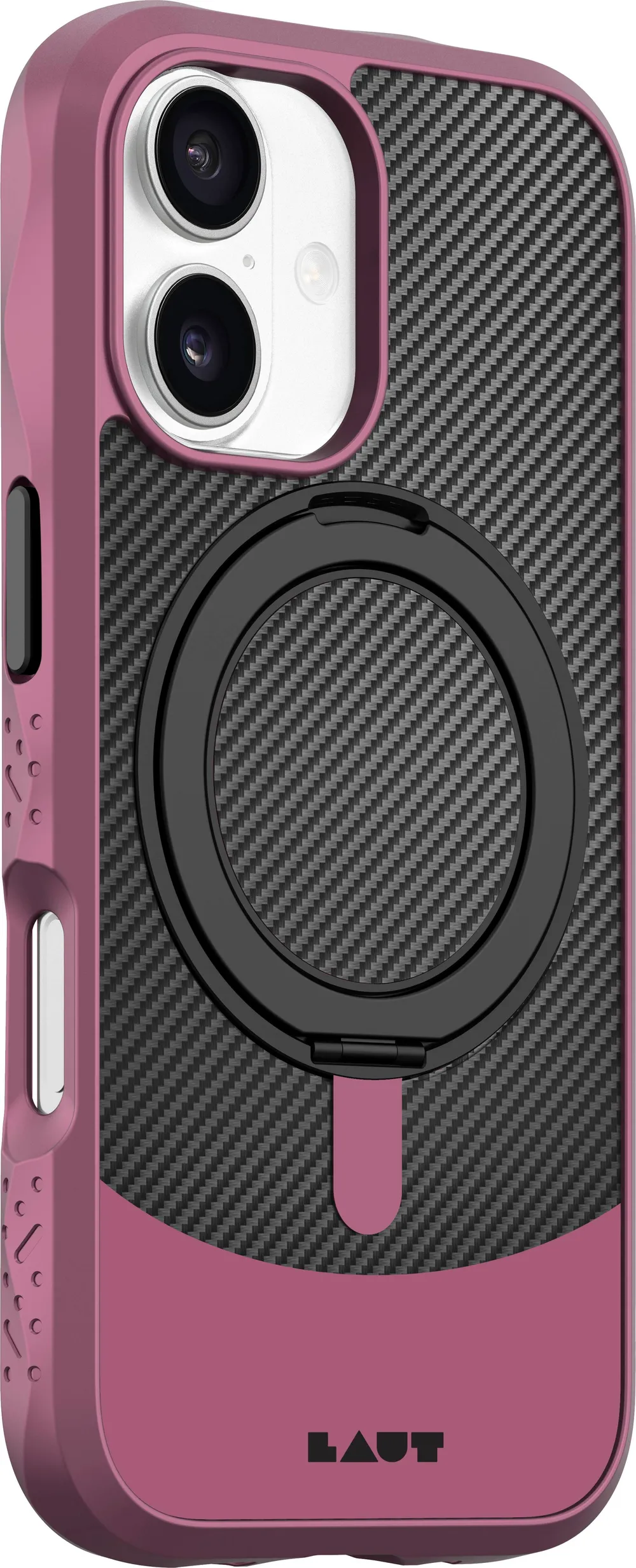 LAUT Carbon Matter Case für iPhone 17, Weinrot