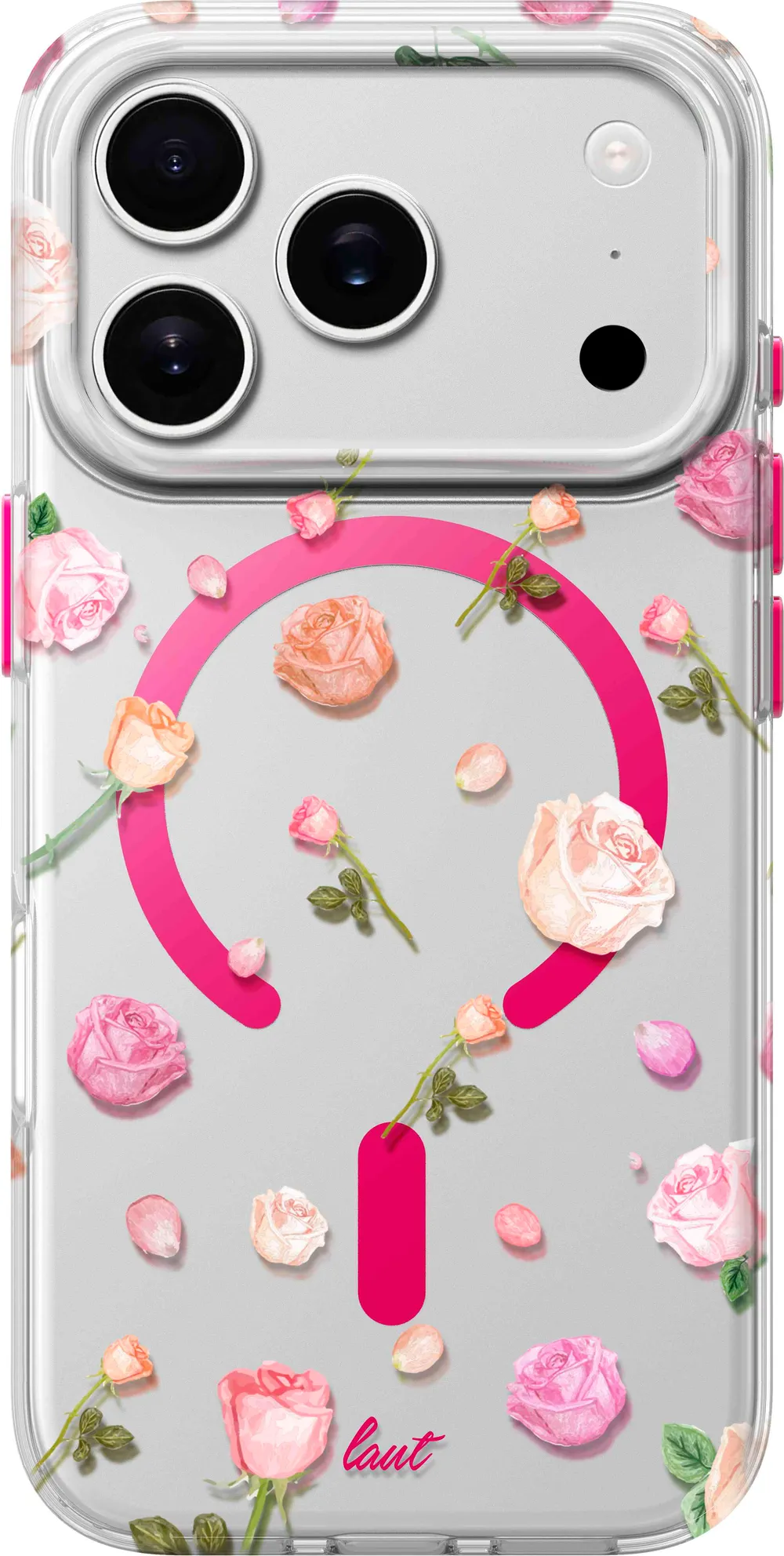 LAUT Blossom Luxe Case für iPhone 17 Pro, Pink Roses