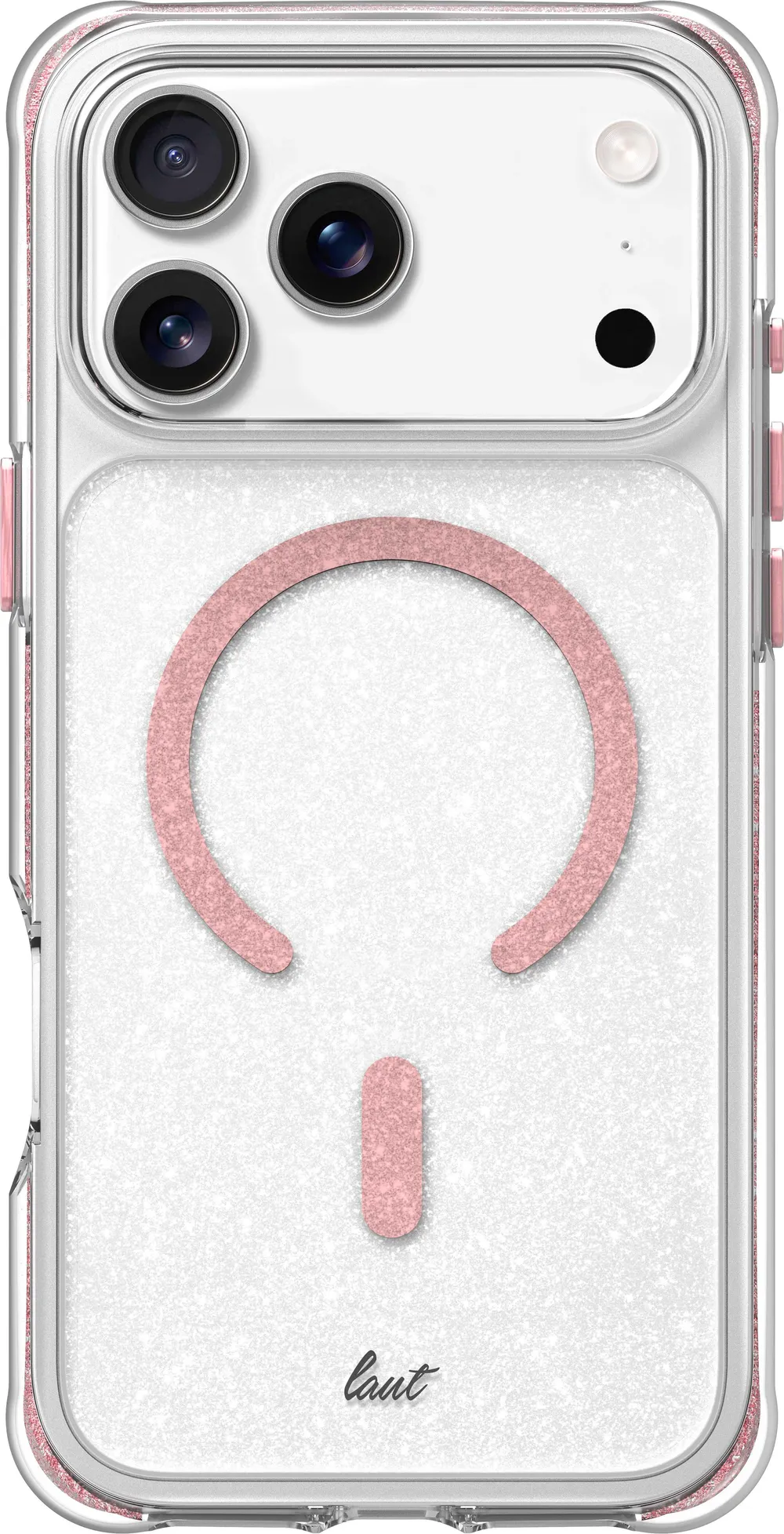 LAUT Aero Sparkle Case für iPhone 17 Pro Max, Crystal Pink
