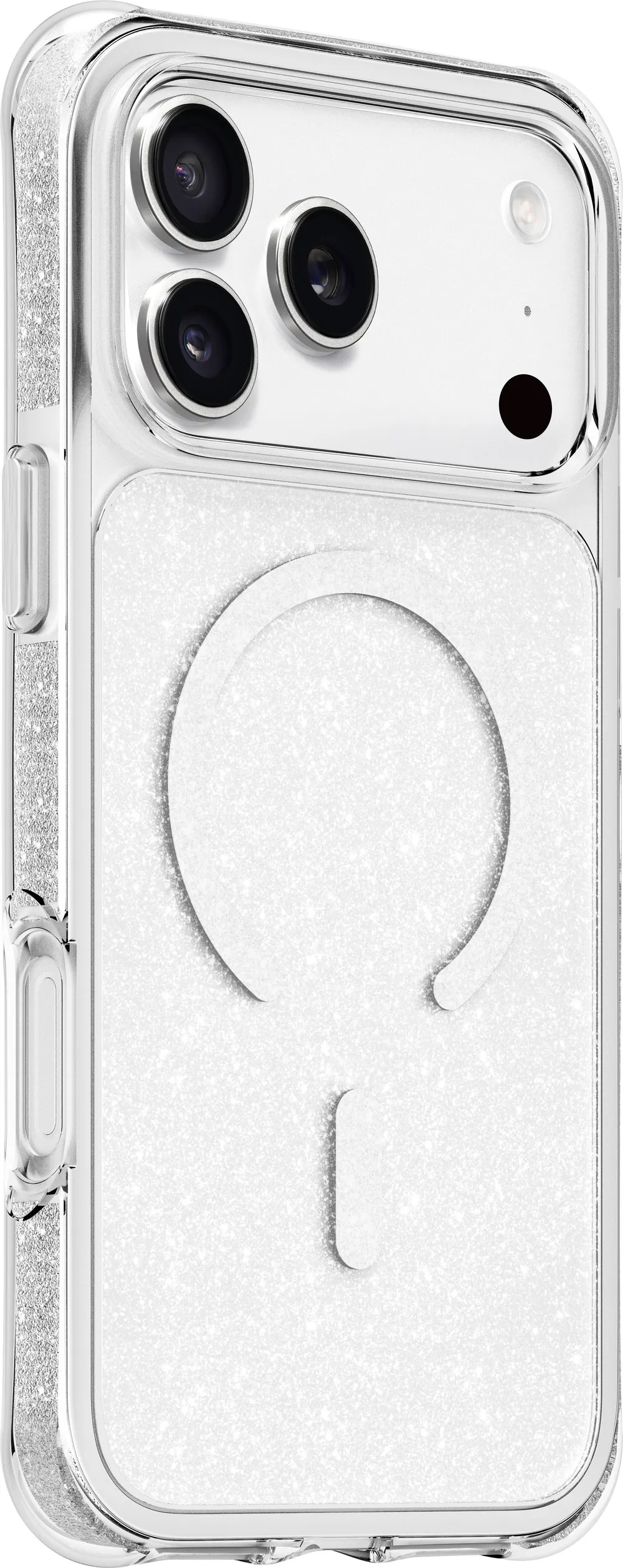 LAUT Aero Sparkle Case für iPhone 17 Pro Max, Crystal Silver