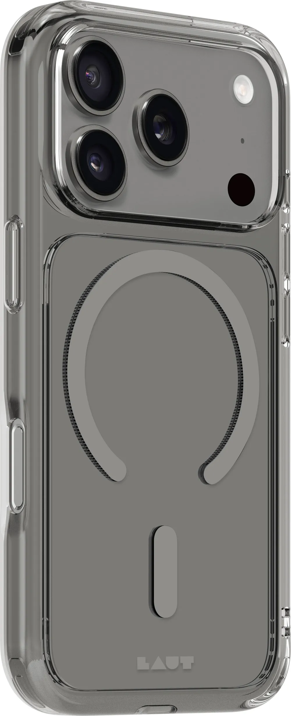 LAUT Crystal Fluro Case für iPhone 17 Pro Max, Clear Grey