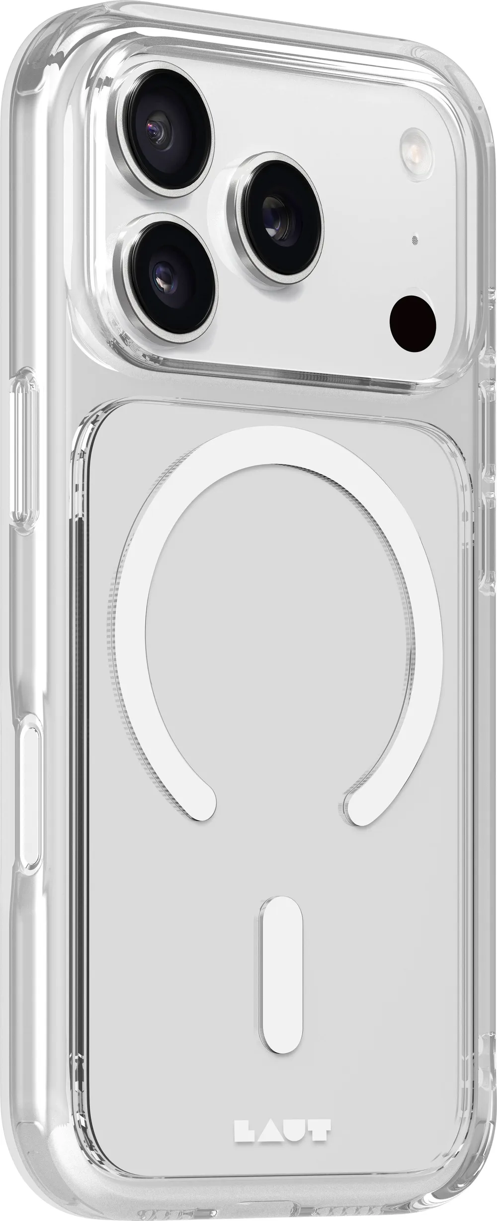 LAUT Crystal Fluro Case für iPhone 17 Pro Max, Clear Light Grey