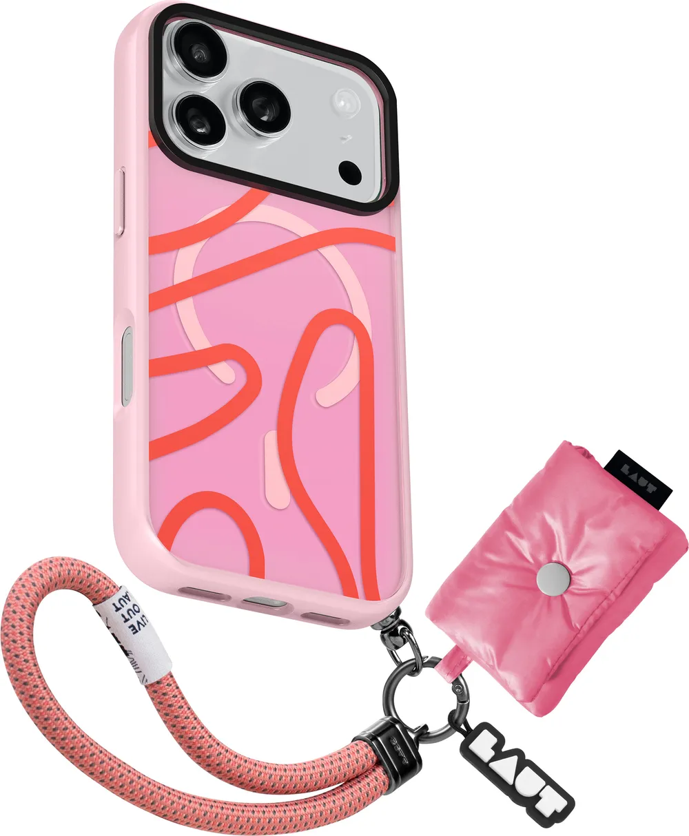 LAUT Keyko Pop Case für iPhone 17 Pro Max, Rosy Wave