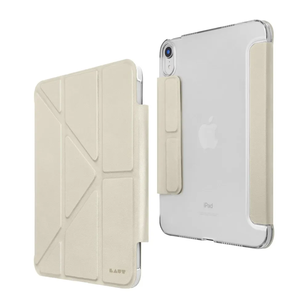 LAUT HUEX Folio Case für iPad mini (A17 Pro / 6. Gen), Cremeweiß