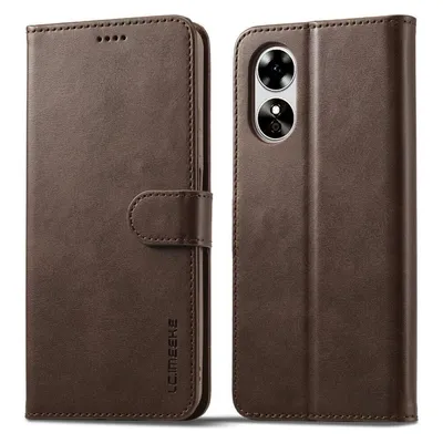 LC.Imeeke OPPO A58 5G / A78 5G - Leder Etui Hülle dunkelbraun