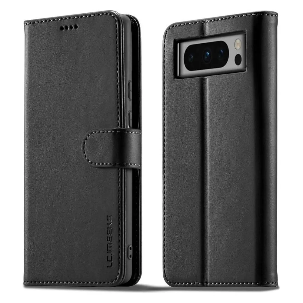 LC.Imeeke Google Pixel 8 Pro - Leder Etui Hülle schwarz
