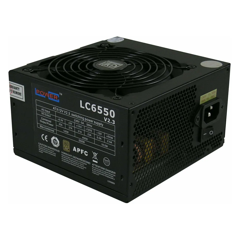 Fuente de Alimentación LC-Power LC6550 V2.3 550W 80 Plus Bronze ATX leise