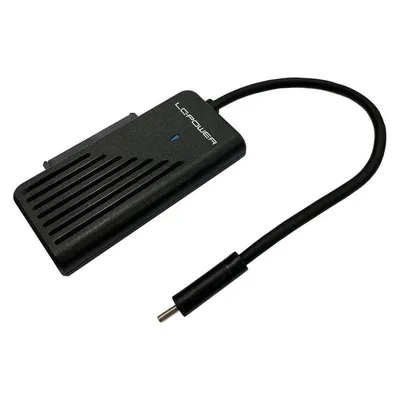 Adapter LC-Power LC-ADA-USB-SATA-NVME USB-C SATA NVMe 10 Gbit/s Schwarz