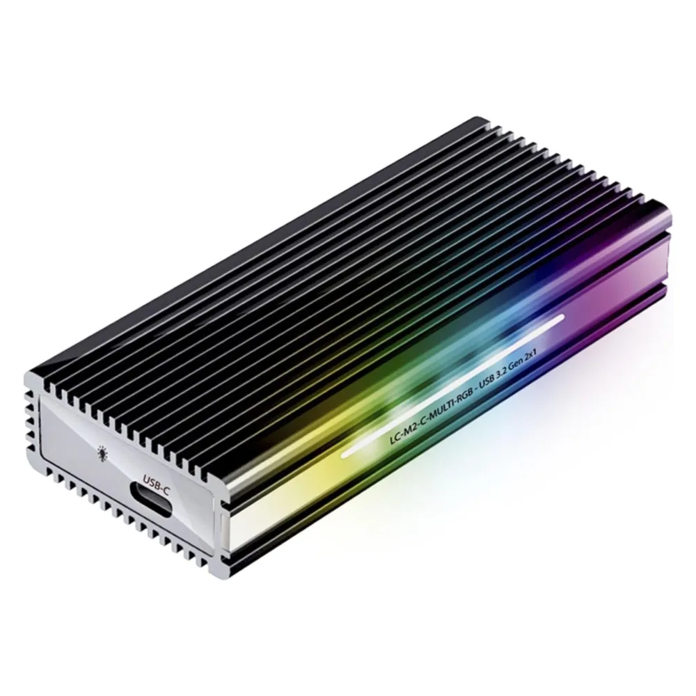 LC-Power Externes Gehäuse LC-M2-C-MULTI-RGB M.2