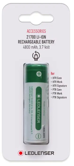 Ledlenser 21700 Li-Ion Akku 4800mAh Green