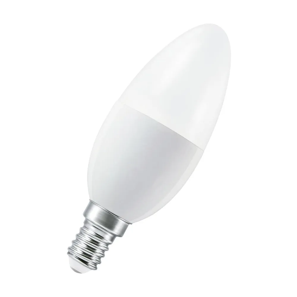 Smarte LED-Lampe WiFi, Kerze, 5W ersetzt 40W, E14, Tunable White, matt (00217487)