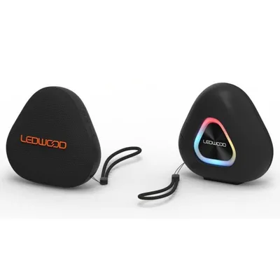 Lautsprecher Ledwood Tragbare Bluetooth Drahtlos 70 W True Wireless Stereo Schwarz