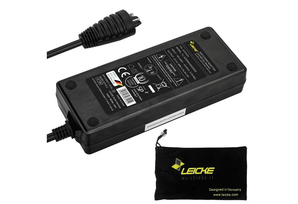 Leicke Ladegerät für Bosch 42V/36V 2A Performance Active Line E-Bike/Pedelec Batterie-Ladegerät