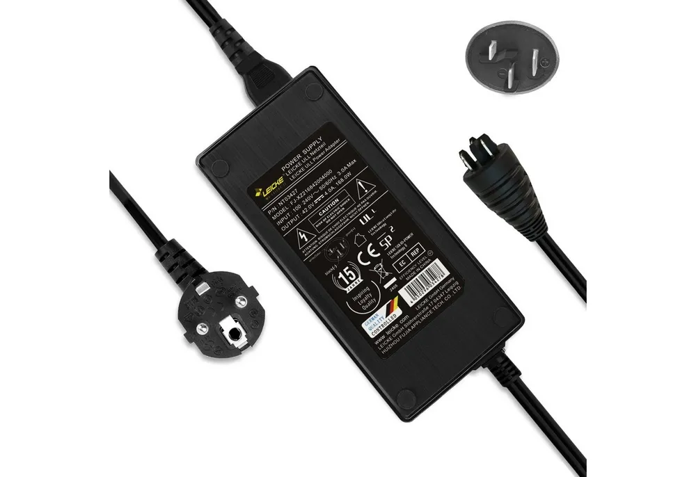 Leicke Ladegerät für Bosch 42V/36V 4A Performance Active Line E-Bike/Pedelec Batterie-Ladegerät