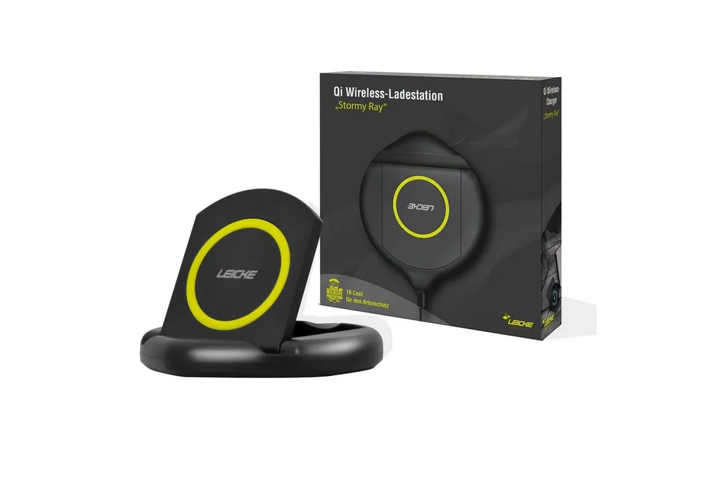 Leicke Wireless Charger 10W kabelloses Ladegerät Ladestation Netzteil (Kompatibel mit iPhone, Samsung Galaxy, Huawei, Google, Xiaomi, LG usw)