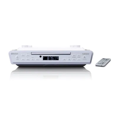 Radio Lenco KCR-150 FM Bluetooth LCD Weiss Wandmontage